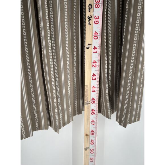 Vintage Liz Roberts Shirt Dress Womens Small Beige White Striped Ruffle Casual - Picture 15 of 16